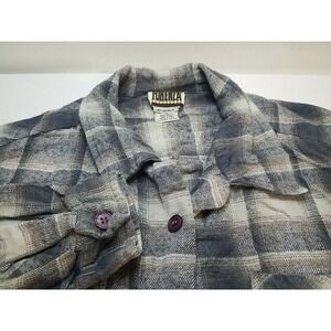 Forenza Womens Flannel Plaid Long Sleeve Button Up‎ XL Shirt